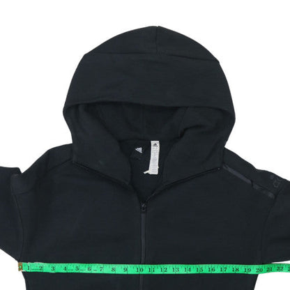 Mens UK Size M adidas Black Full Zip Hoodie