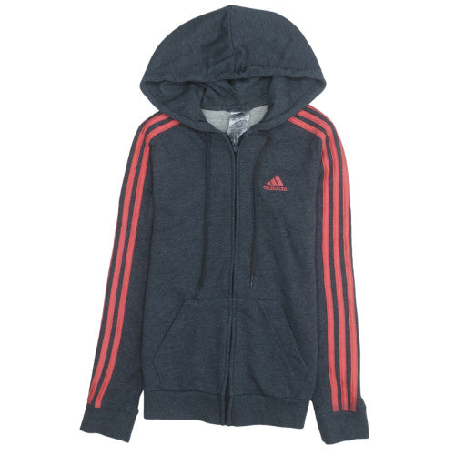 Womens UK Size 2XS adidas Blue Full Zip Hoodie