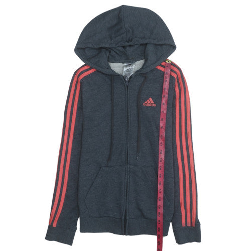 Womens UK Size 2XS adidas Blue Full Zip Hoodie