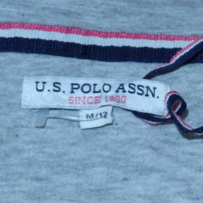 Womens UK Size M U.S. Polo Assn Grey Full Zip Hoodie