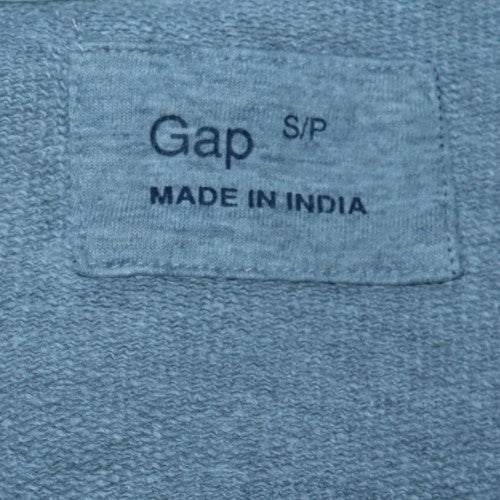 Gap Men's Grey Pullover Hoodie Small Cotton Logo Style