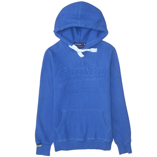 Womens UK Size 12 Superdry Blue Pullover Hoodie