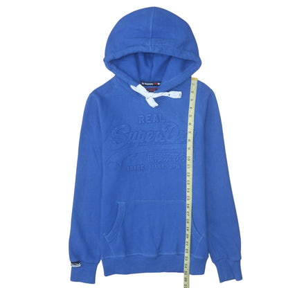 Womens UK Size 12 Superdry Blue Pullover Hoodie