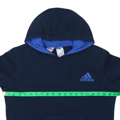Teens UK Size 164 adidas Blue Pullover Hoodie