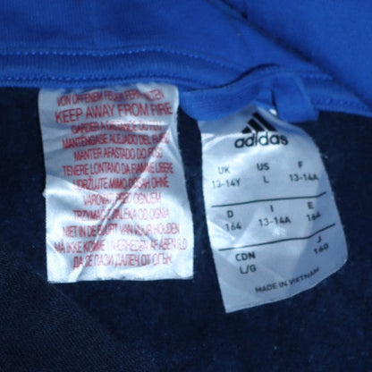 Teens UK Size 164 adidas Blue Pullover Hoodie