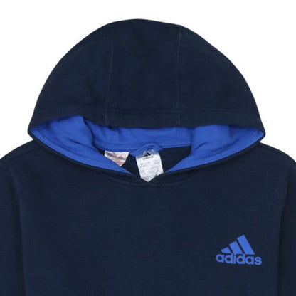 Teens UK Size 164 adidas Blue Pullover Hoodie