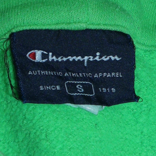 Mens UK Size S Champion Green Pullover Hoodie