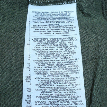 Mens UK Size S Nike Green Pullover Hoodie