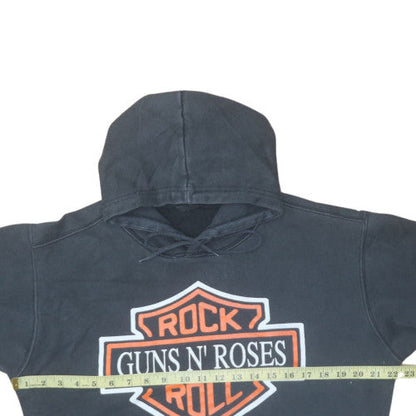 Mens UK Size M Rock @ Tees Black Pullover Hoodie