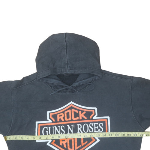 Mens UK Size M Rock @ Tees Black Pullover Hoodie