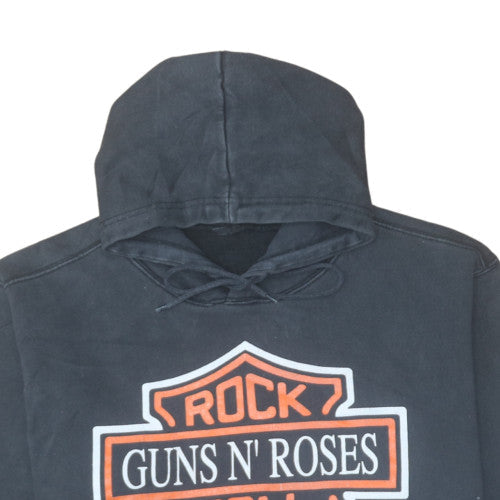 Mens UK Size M Rock @ Tees Black Pullover Hoodie