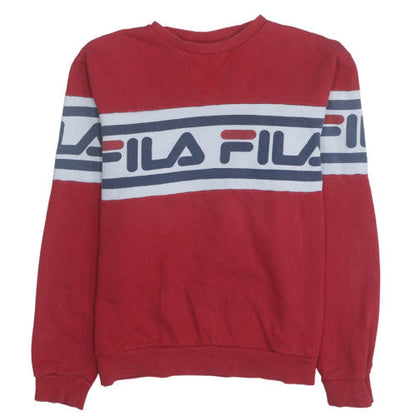 Mens UK Size M FILA Red Pullover Sweatshirt