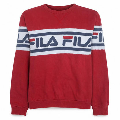 Mens UK Size M FILA Red Pullover Sweatshirt