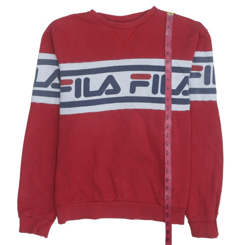Mens UK Size M FILA Red Pullover Sweatshirt
