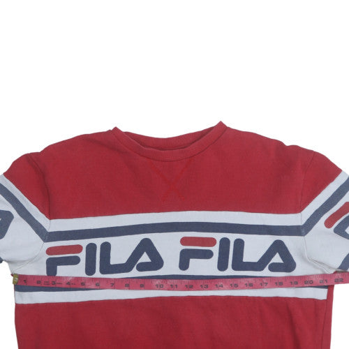 Mens UK Size M FILA Red Pullover Sweatshirt