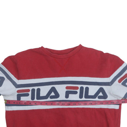 Mens UK Size M FILA Red Pullover Sweatshirt