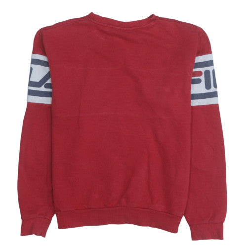 Mens UK Size M FILA Red Pullover Sweatshirt