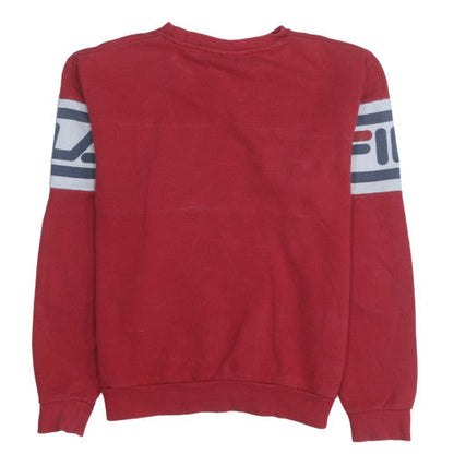 Mens UK Size M FILA Red Pullover Sweatshirt