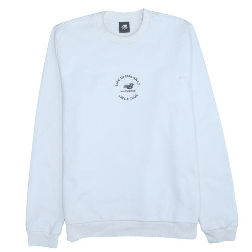 Mens UK Size S New Balance White Pullover Sweatshirt