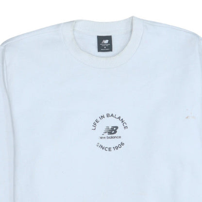 Mens UK Size S New Balance White Pullover Sweatshirt