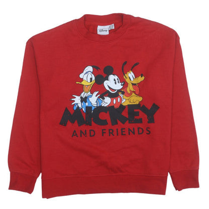 Womens UK Size 10 Disney Red Pullover Sweatshirt