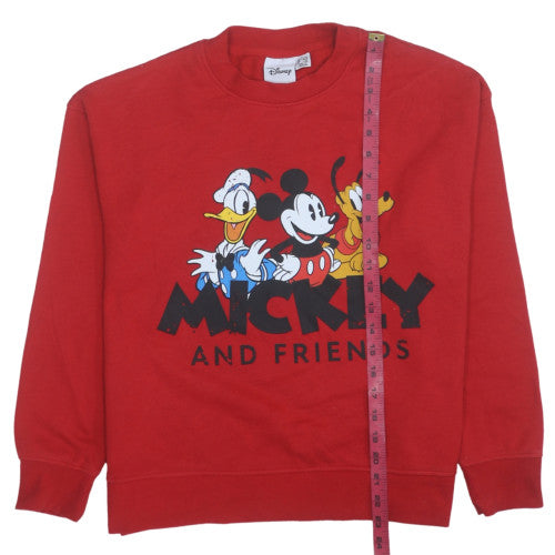 Womens UK Size 10 Disney Red Pullover Sweatshirt