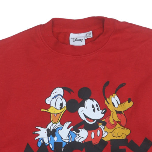 Womens UK Size 10 Disney Red Pullover Sweatshirt