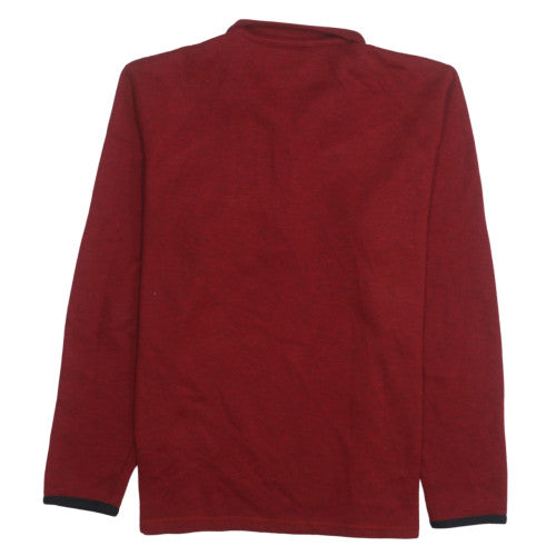 Mens UK Size M adidas Red Henley Sweatshirt