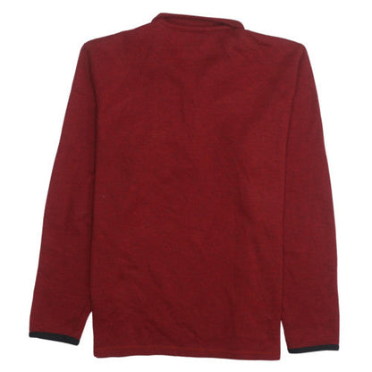 Mens UK Size M adidas Red Henley Sweatshirt