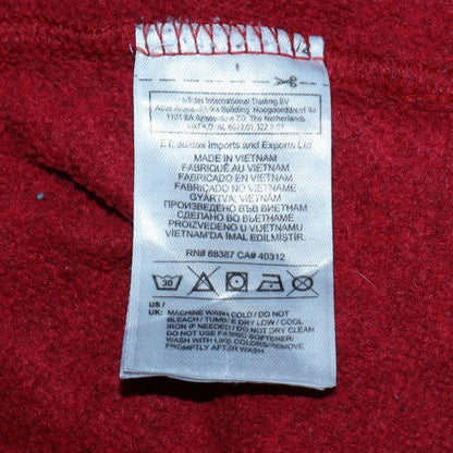 Mens UK Size M adidas Red Henley Sweatshirt