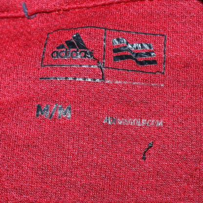 Mens UK Size M adidas Red Henley Sweatshirt