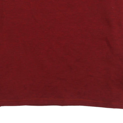 Mens UK Size M adidas Red Henley Sweatshirt
