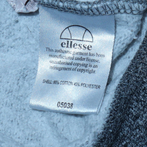 Mens UK Size L ellesse Grey Full Zip Hoodie
