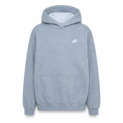 Front view of Nike Teens Grey Pullover Hoodie XL Regular Fit Sports Fleece