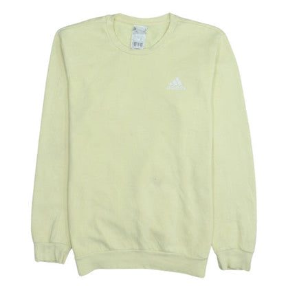 Womens UK Size L adidas Yellow Pullover Sweatshirt