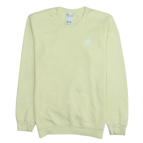Womens UK Size L adidas Yellow Pullover Sweatshirt