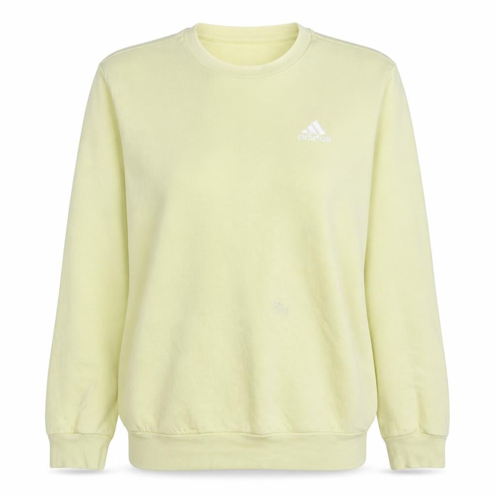 Womens UK Size L adidas Yellow Pullover Sweatshirt