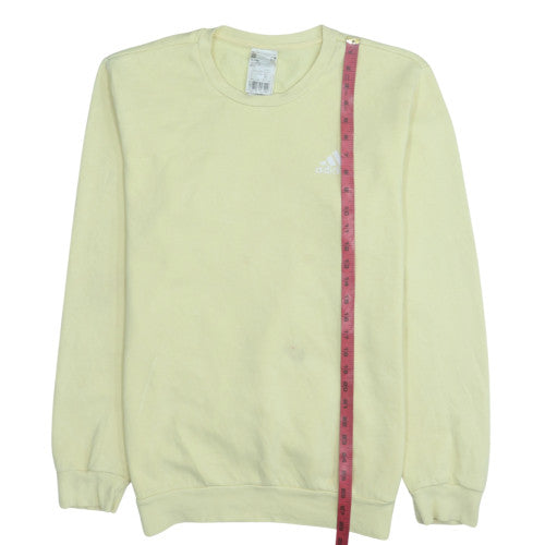 Womens UK Size L adidas Yellow Pullover Sweatshirt