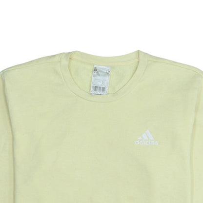 Womens UK Size L adidas Yellow Pullover Sweatshirt