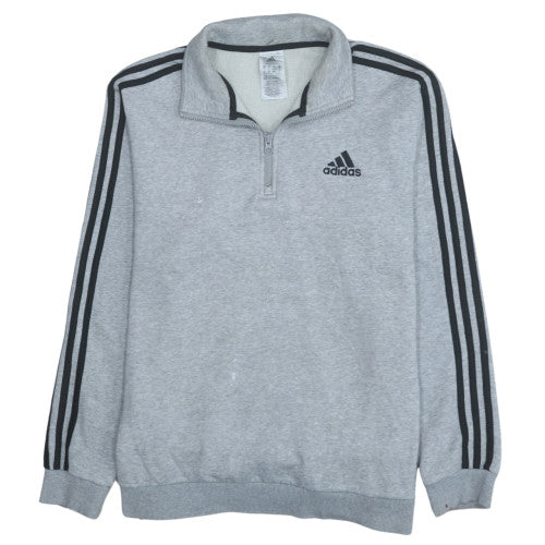 Mens UK Size M adidas Grey 1/2 Zip Sweatshirt