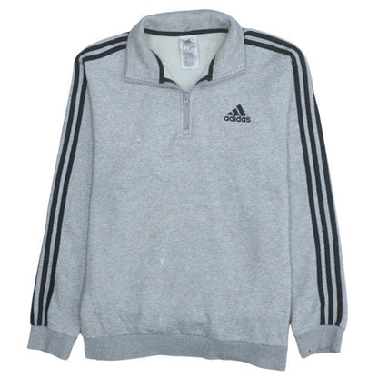 Mens UK Size M adidas Grey 1/2 Zip Sweatshirt