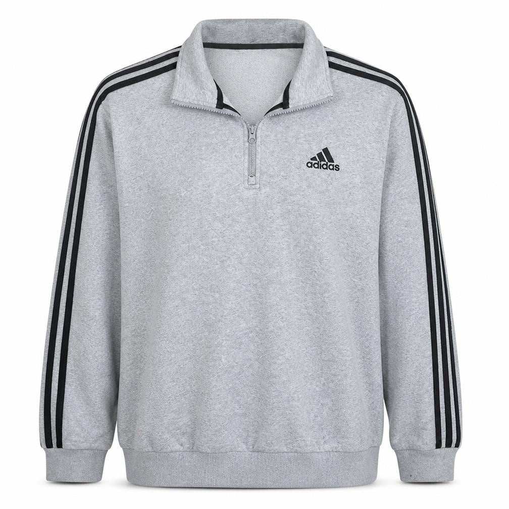 Mens UK Size M adidas Grey 1/2 Zip Sweatshirt