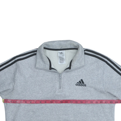Mens UK Size M adidas Grey 1/2 Zip Sweatshirt