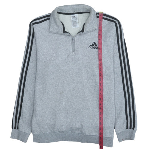 Mens UK Size M adidas Grey 1/2 Zip Sweatshirt