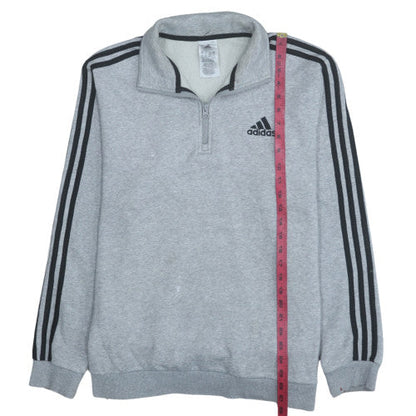 Mens UK Size M adidas Grey 1/2 Zip Sweatshirt