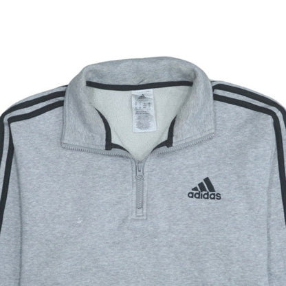 Mens UK Size M adidas Grey 1/2 Zip Sweatshirt