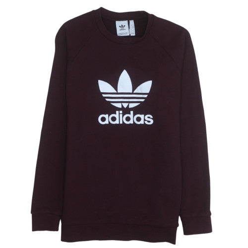 Mens UK Size M adidas Brown Pullover Sweatshirt