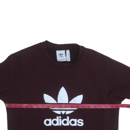 Mens UK Size M adidas Brown Pullover Sweatshirt