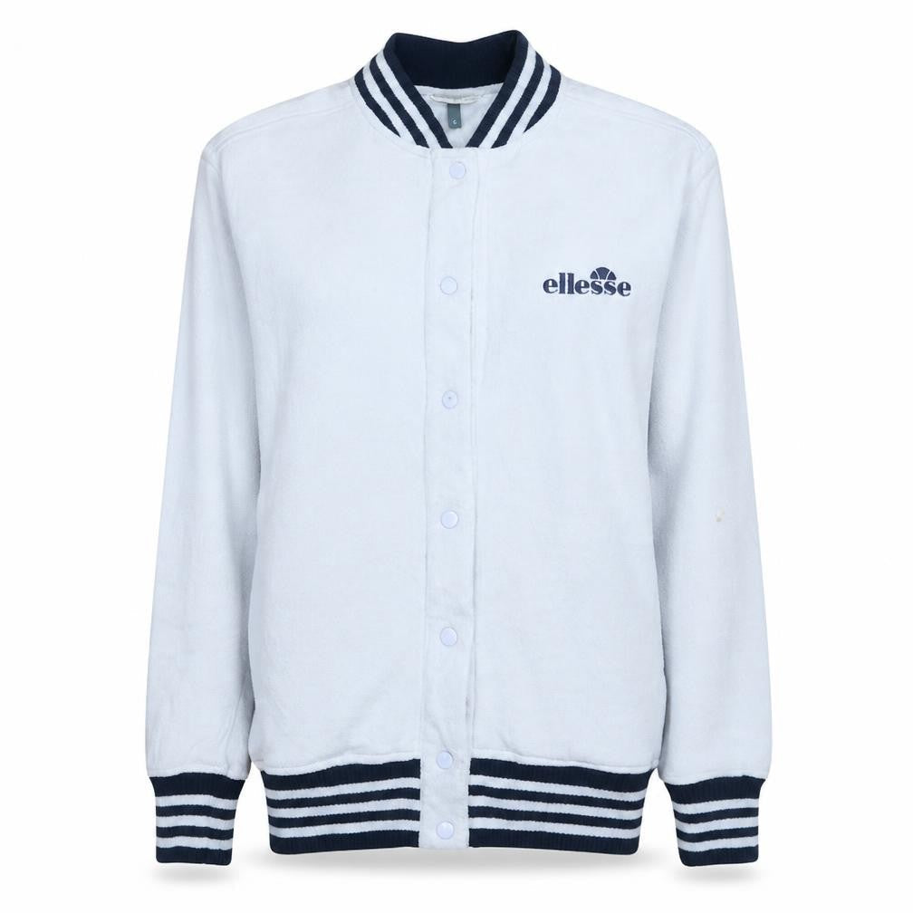 Ellesse Women's White Size 8 Varsity Jacket with Logo Detail