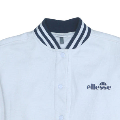 Ellesse Women's White Size 8 Varsity Jacket with Logo Detail